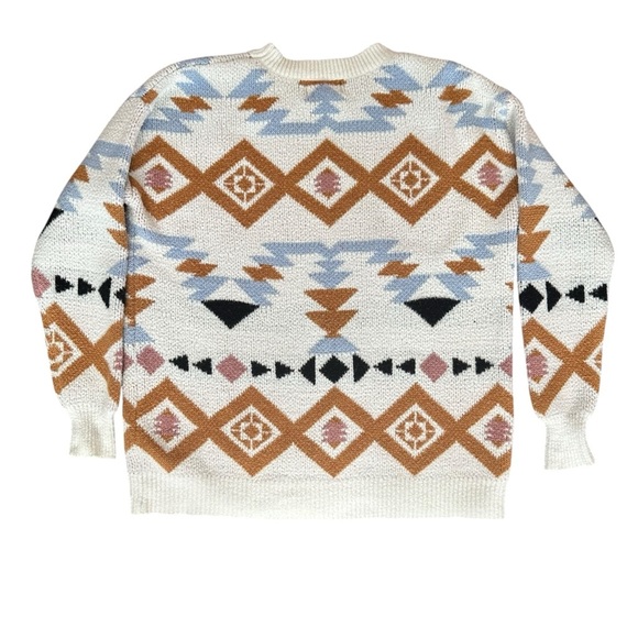 🧥 Böhme Aztec Knit Sweater | Geometric Southwest Print | Size‎ Small - Picture 5 of 5